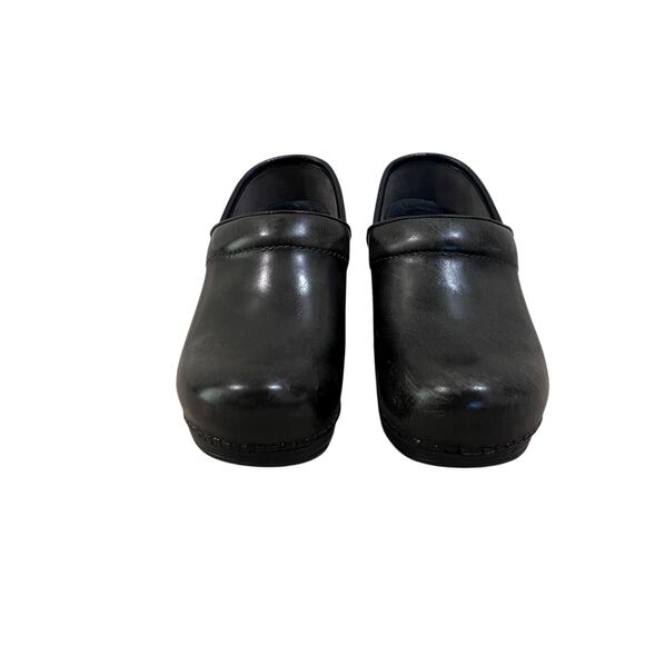 Dansko Shoes Womens Size 37 Black XP Leather Clogs Slip On Professional Work - Picture 5 of 11